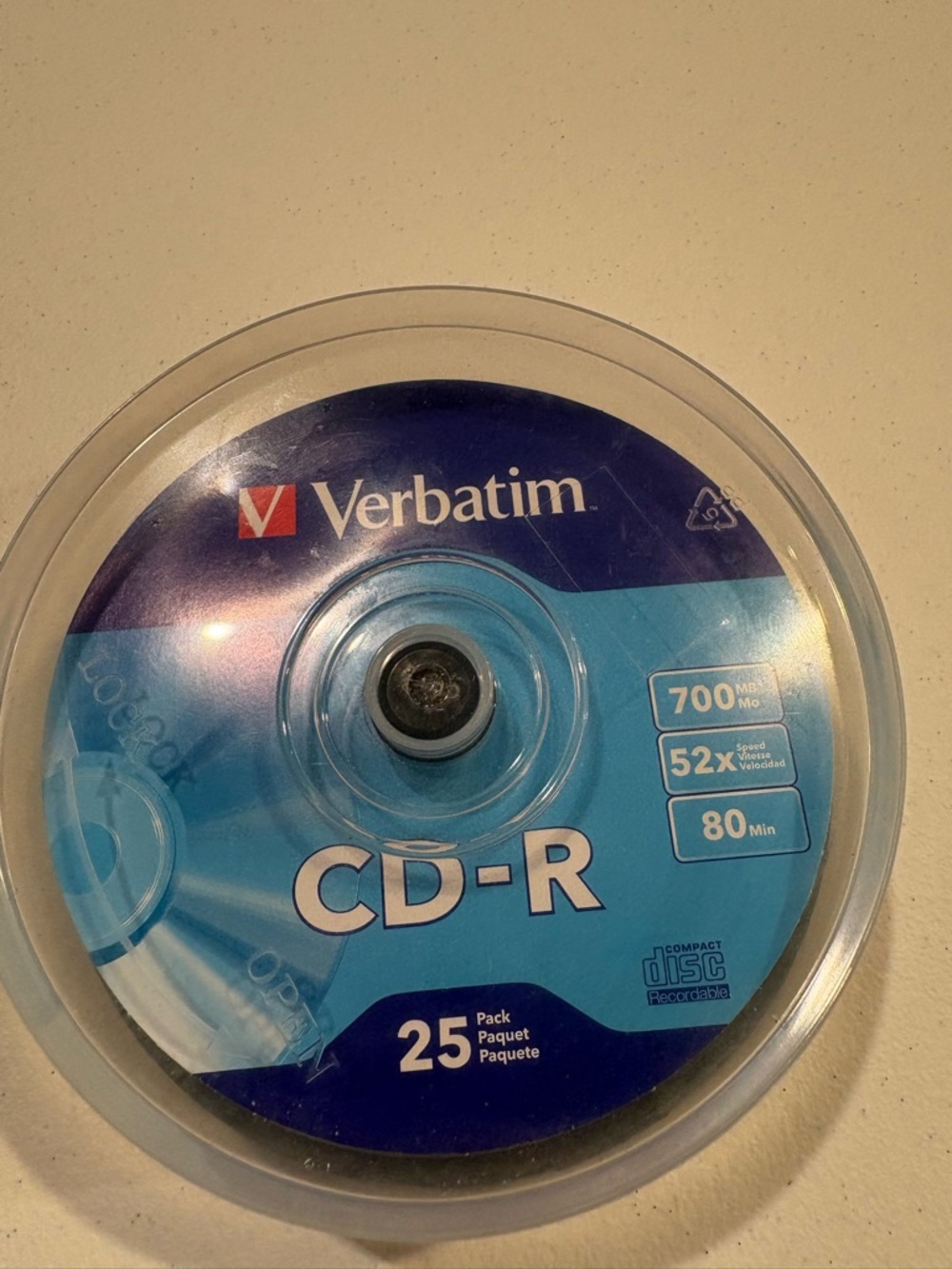 Blue CD-R 19 of 25-Pack - 700MB 52x Recordable Discs